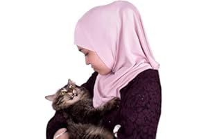 MULANLEGEND Silk Story Handmade Nur Girls Kids 1 piece Amira Practical Hijab Headscarf Instant Scarf Cotton Jersey Comfort Headwear