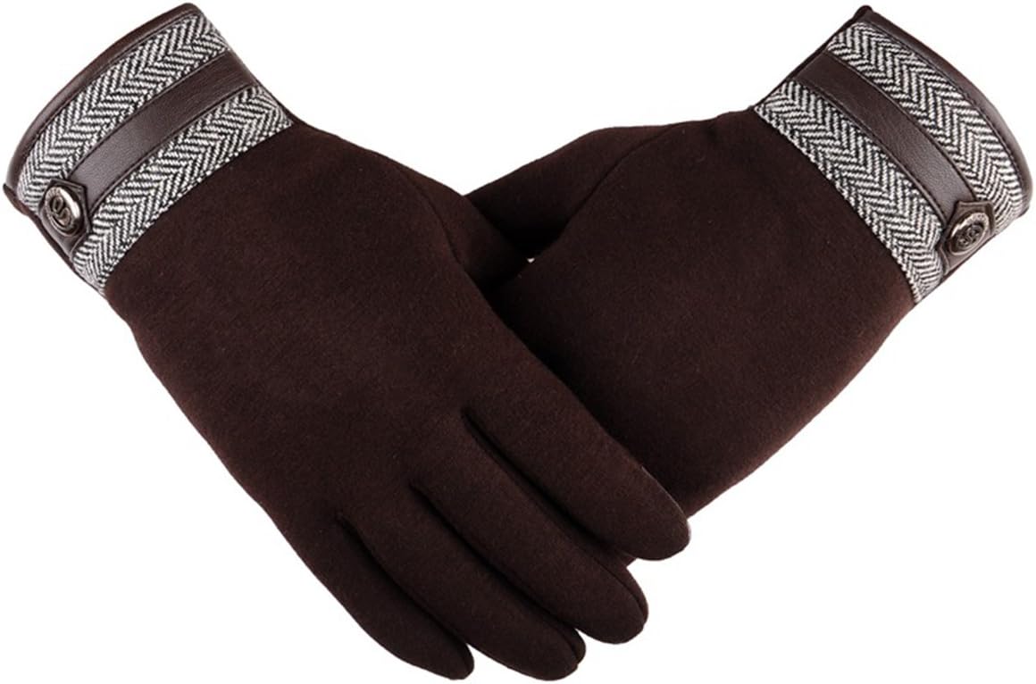 Eianru Mens Glove NEW TouchScreen Cold Weather Thick lining Driver Outdoor Gloves