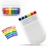 GCCL Rainbow Pride Flag Face Paint 6 Color Topcoat Brushes 1 Pack view 1