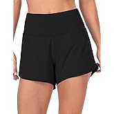 HeyNuts Focus Running Shorts for Women, High Waisted Athletic Shorts Lined Workout Shorts with Zipper Pocket 4"