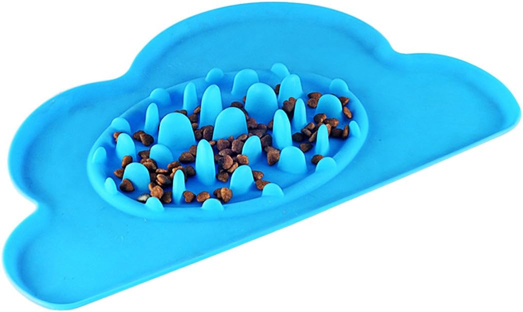 Vegxpet Pet Slow Food Bowl Cat Slow Feeder Interactive Silicone Dish Dog Feeder Mat Hound Fun Rubber Mat