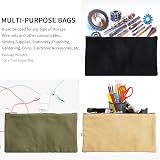 MOVKZACV Heavy Duty Canvas Zipper Tool Bag Pouch Organizer 12.2x6.5in view 5