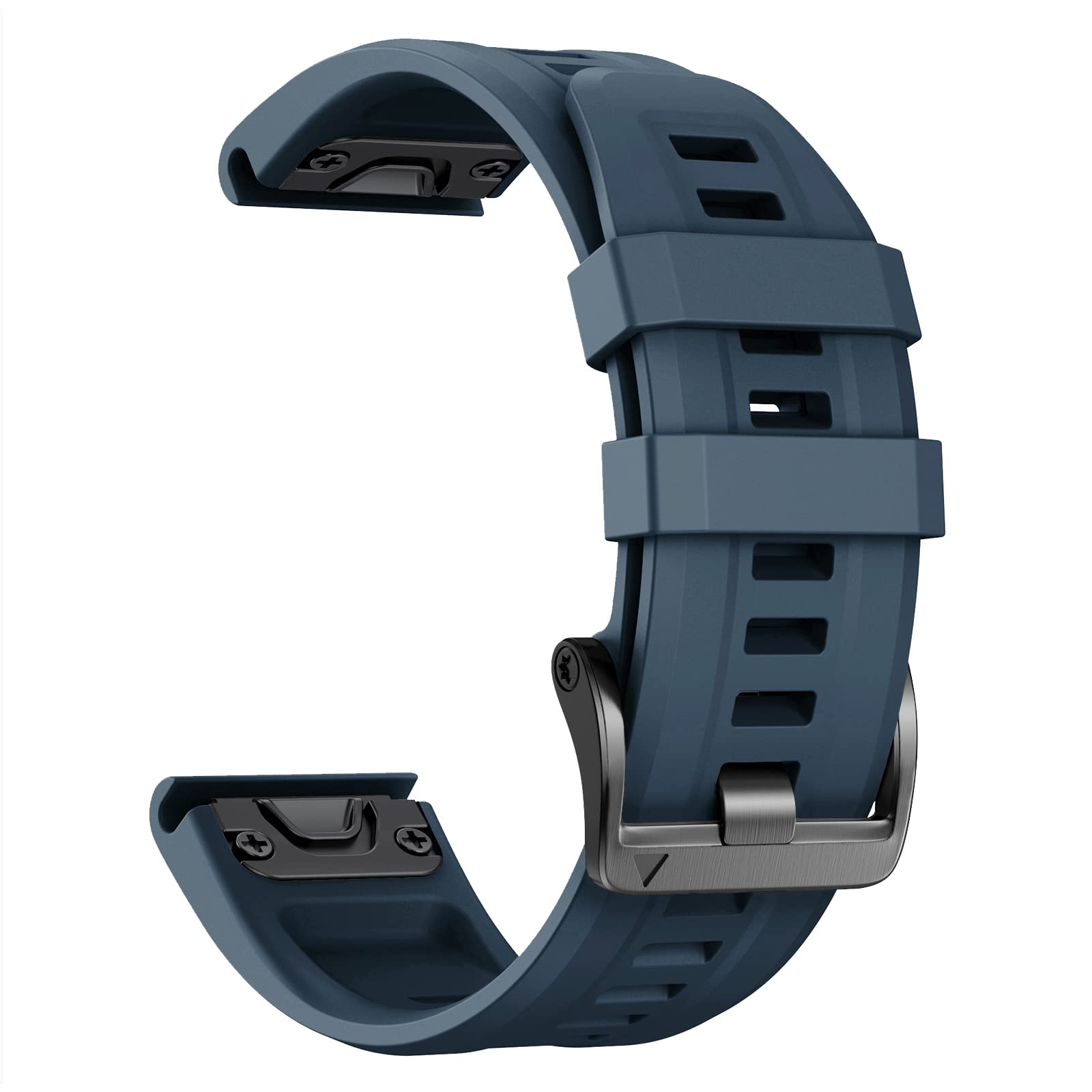 NotoCity for Garmin fenix 7/6/5/7 Pro/6 Pro/5 Plus/8 47mm Strap,22mm Silicone Watch Strap for Garmin Forerunner 945/955/965/970/Instinct2/Instinct 3/E 45mm/Approach S60/S62/S70 47mm(navy blue)