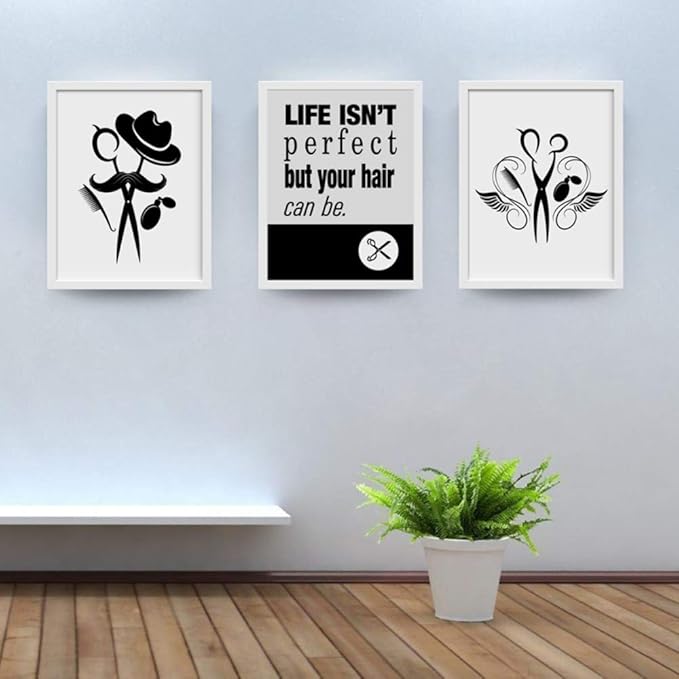 Suuyar 3 Unidades Estilista Logo Peluquería Arte De La Lona Estampados