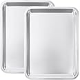 Adanluxe 2-Pack Stainless Steel Baking Sheets – 15.6x11.6x1 Inch, Nonstick, Easy Clean Cookie Pans For Oven