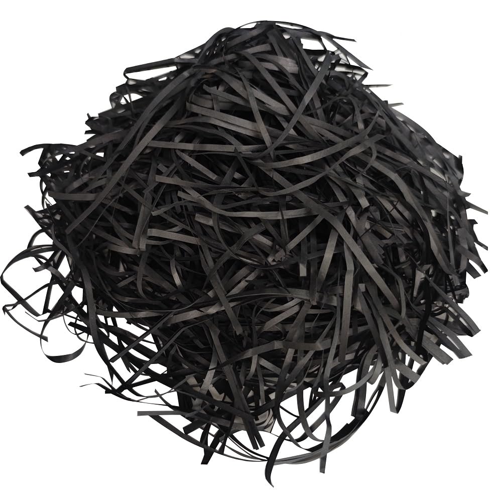 200g Black Shredded Tissue Paper For Gift Boxes & Hampers, Gift Wrapping Accessories,Hamper Filling,Gift Packaging Filler