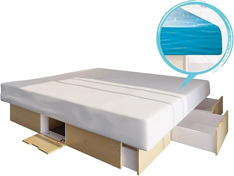 Bellvita Wasserbetten Sonderaktion Schubladensockel Inkl Lieferung Und Aufbauservice Durch Fachpersonal 0 Cm X 0 Cm Buche Amazon De Kuche Haushalt