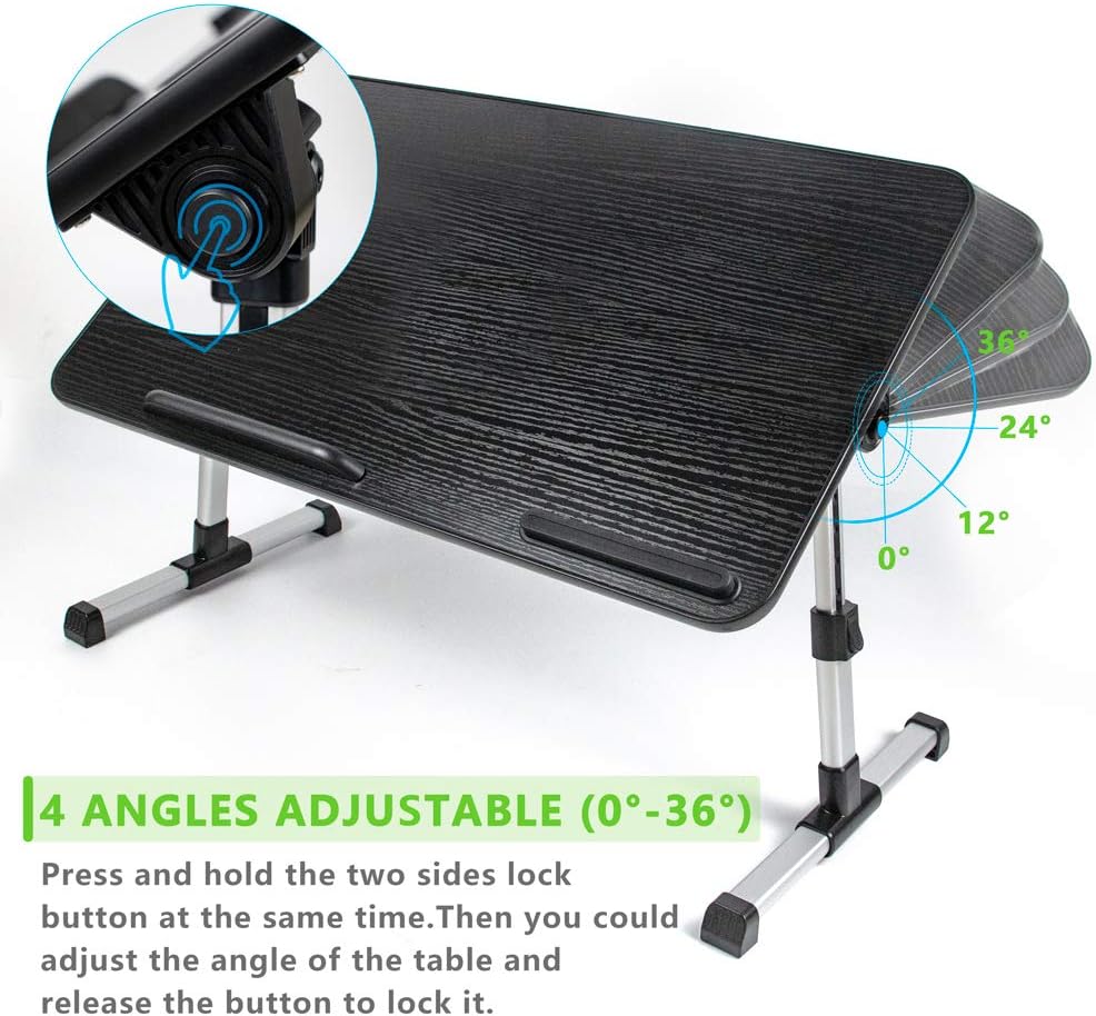 Labeol Adjustable Laptop Bed Table Ultra Large Foldable Laptop Desk ...