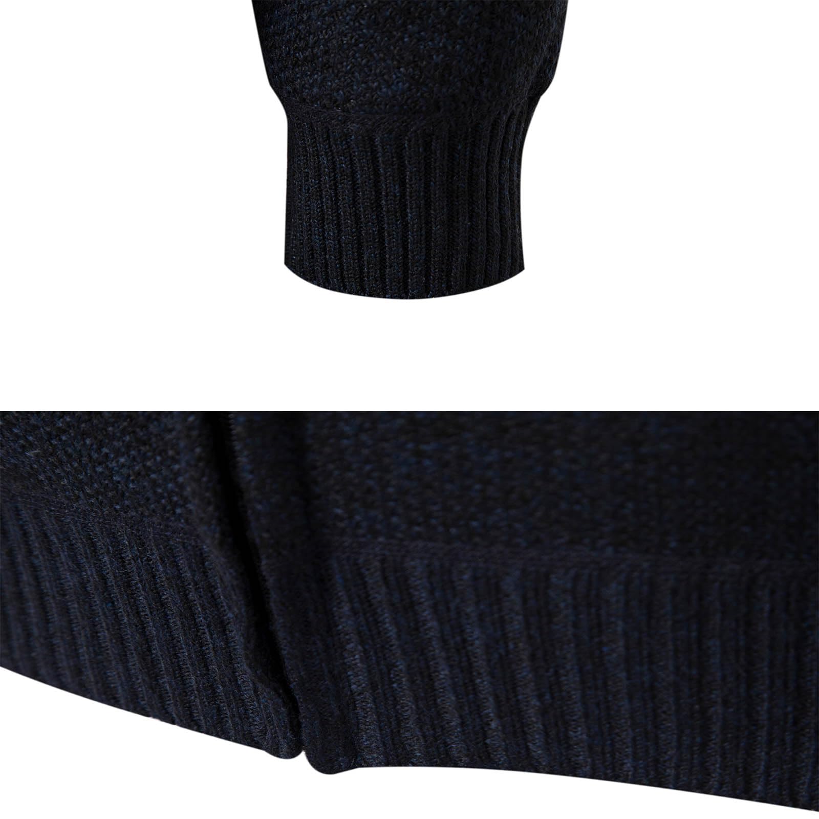 Mylldey Mens Hoodies Knit Sweater, Full Zip Fleece Lined Cardigan Sweaters Casual Regular Fit Knit Hooded Men Sweater Jacket