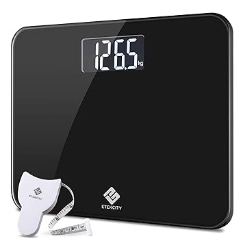 Etekcity Digitale Personenwaage Körperwaage Waage Gewichtswaage 8kg-200kg mit 4 hochpräzisen Sensoren, Extragroße Oberfläche 