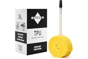 Saurka TPU Inner Tube Ultralight 36g for Road Bike Tire 700 x 18-32 Mountain Bike 29''x 1.9-2.5 27.5''x1.75-2.3 26''x1.75-2.3 Bicycle Tube 60/85/45MM Length of Presta Valve- 1 PCS/2 PCS