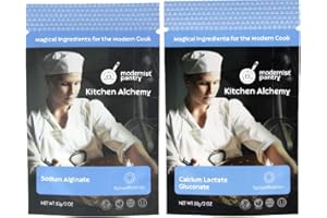 MODERNIST PANTRY Sodium Alginate + Calcium Lactate Gluconate Value Pack ⊘ Non-GMO Vegan OU Kosher Certified - 100g/4oz (Bundle with 2 items)