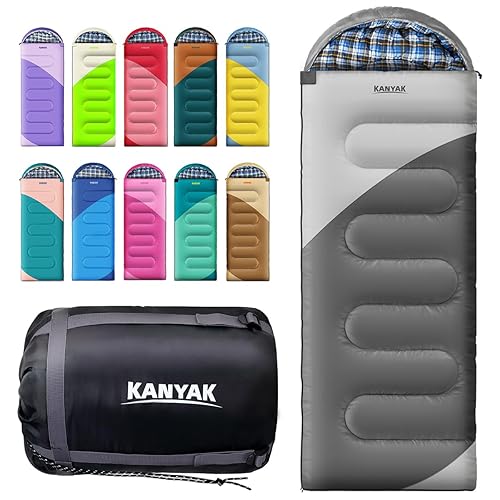 Camping Sleeping Bag, 32℉ Sleeping Bags for Adults Kids Teens Cold