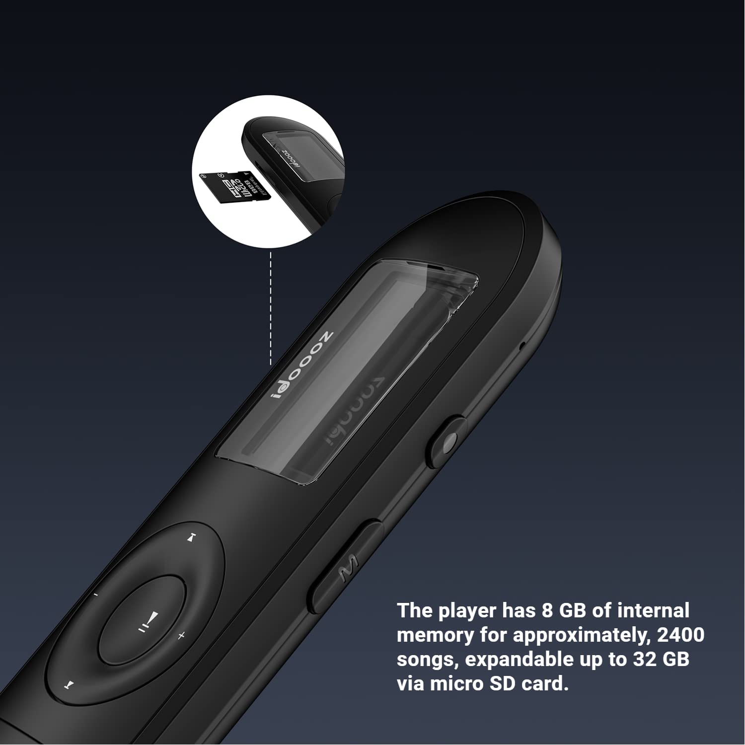 Mp3 Player, USB Mp3 Player with FM Radio, idoooz U2 8GB Music Player Expandable UP to 32 GB, USB Stick Mp3 Player for Running, Recording, Gym, Jogging, Sports, Lossless Sound Quality
