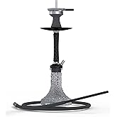 AGFYLIFE Hookah Set with Everything - 22" Aluminum Glass Hookah Set Premium Shisha Hookah Complete Set with 1 Hose, Glass Vas