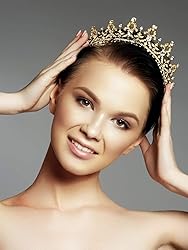 COCIDE Gold Tiara and Crown for Women Birthday