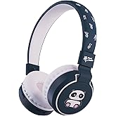 Planet Buddies Panda Kids Headphones Wireless, On Ear Bluetooth Headphones for Kids with Microphone, 85dB Volume Limiter, Cute Foldable Earphones for Tablets and Phones, Travel, School & Music