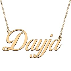 HUAN XUN Customized Custom Simple Any Name Necklace