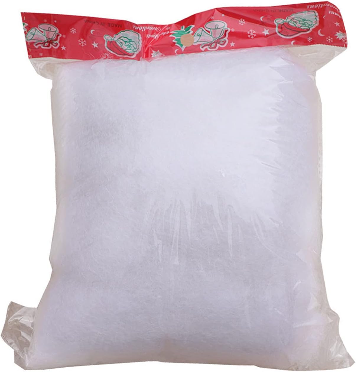 Artificial Snow - Celebrate A Holiday Christmas Fake Snow Decor, Cotton Like Fluffy Indoor Snow Artificial Snow for Mantle Village or Nativity Set, Holiday Christmas Artificial Indoor Snow Decor for Home (White)