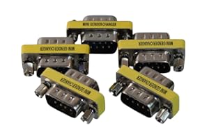 5 Pack Your Cable Store DB9 Male to Male 9 Pin Serial Port / RS232 Adapter
