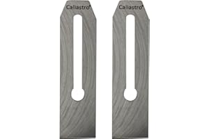 2-pack of 2 Inch Wide Replacement Bench Plane Blades - for No. 4 & No. 5 Iron Bench Planes by all Major Brands - Caliastro