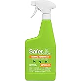 Safer Garden Animal Repellent Ready-to-Use Spray – Dual-Action Formula Repels Birds, Cats, Deer, Dogs, Groundhogs, Rabbits, Raccoons, Skunks & Squirrels – Protects up to 375 Sq Ft - SG3145, 24 fl oz