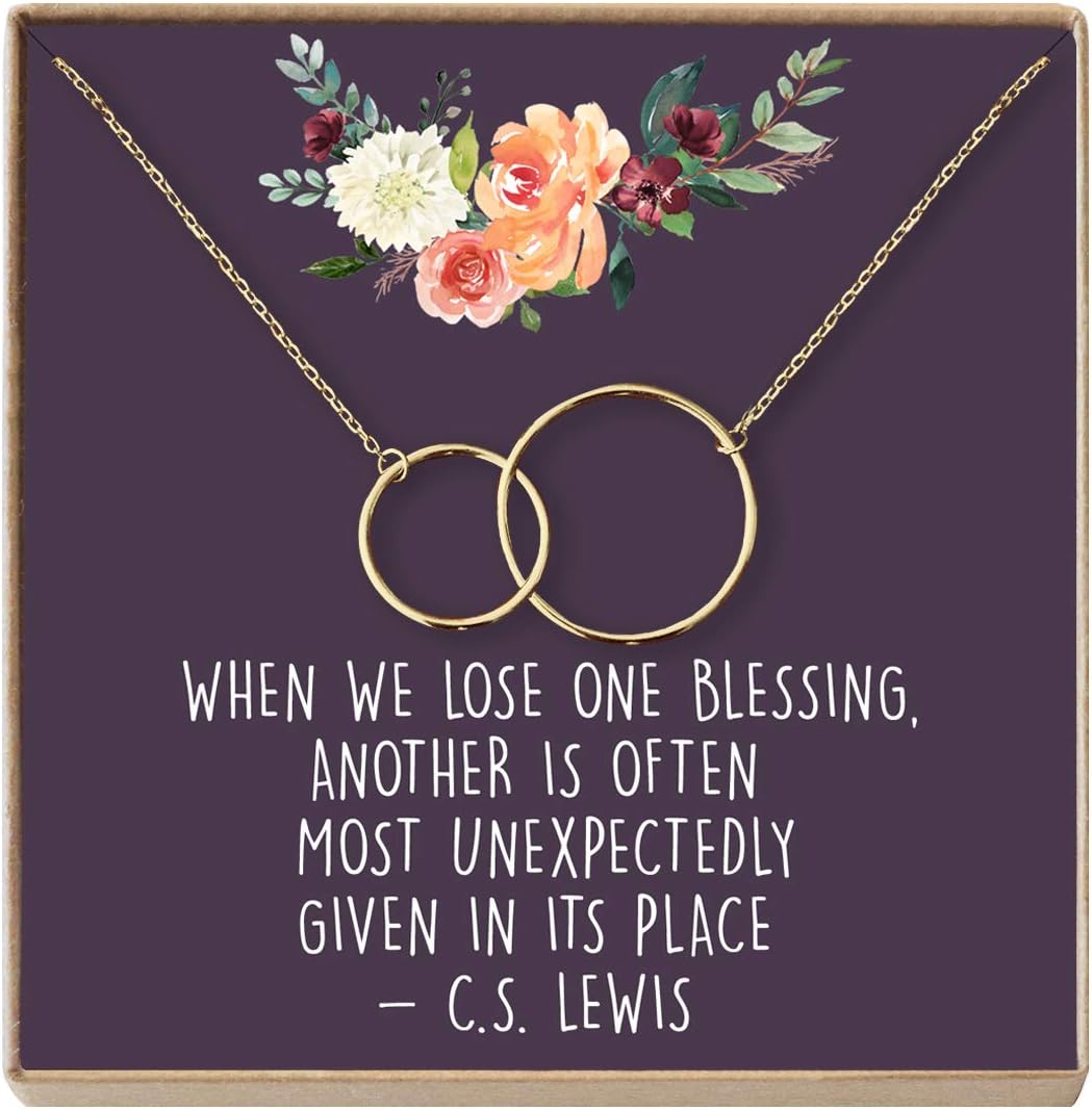 Miscarriage Gift Necklace: Loss of Baby, Sympathy Gift, Infant Loss Gift, Loss of Child Gift, in Loving Memory, 2 Interlocking Circles