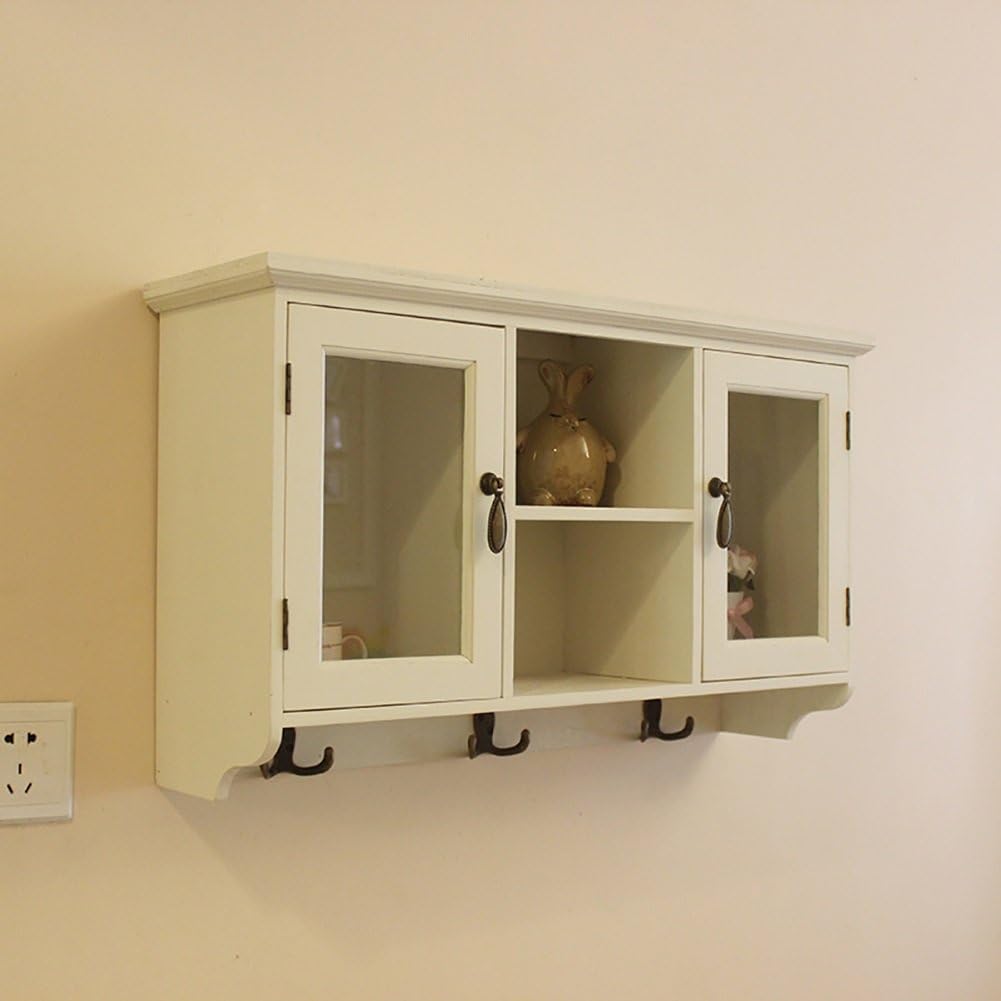 Bgcg American Retro Solid Wood Kitchen Wall Cabinet Dining Room Cabinet Balcony Hanging Cabinet Wall Shelf Decoration Storage Cabinet Storage Cabinets Size 66 19 39cm Amazon Co Uk Kitchen Home