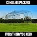 FORTRESS Trapezoid Baseball Batting Cage [Complete Package] - Softball Hitting Cage Net (70ft Cage)
