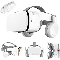 3D VR Virtual Reality Headset, VR Glasses Goggles w/Bluetooth Headphone [Newest] for iPhone 12 11 Pro Max Mini X R S 8 7 Sams