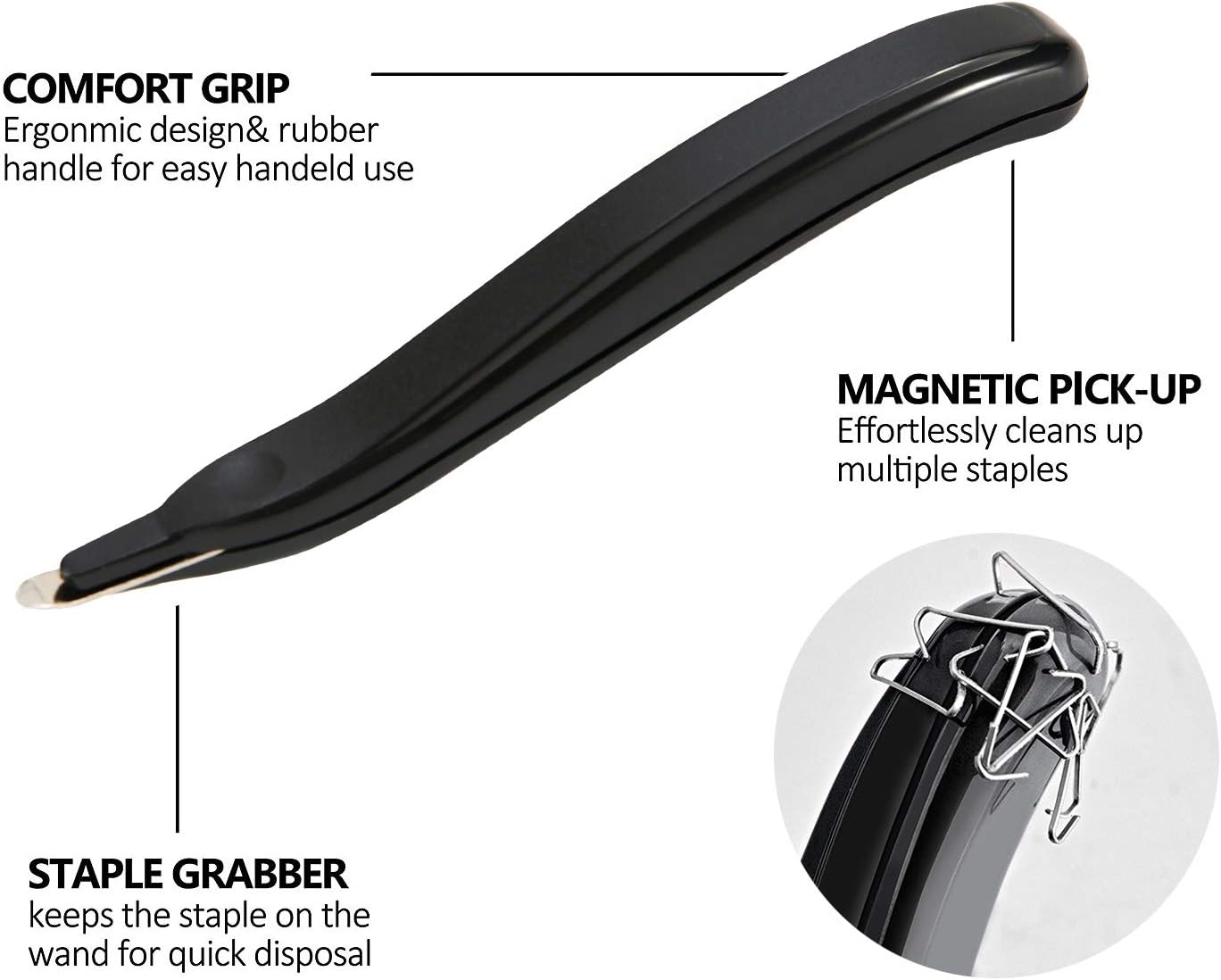 Staple Remover - Magnetic Easy Staple Remover Tool Stapler Remover Staple Puller Remover Staple Pullers for Office, School and Home : Office Products