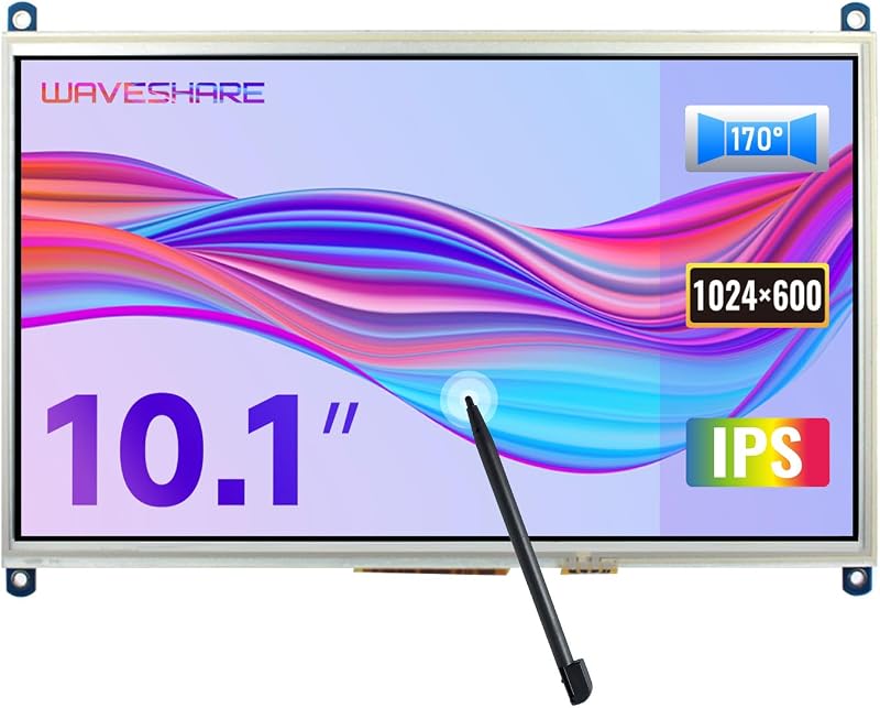 Waveshare 10.1 inch Control Panel 1024x600 Resistive Touch IPS for Raspberry Pi