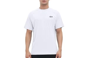 Riverruns Men's Swim Shirt Rash Guard Short Sleeve UPF 50+ UV Sun Protection Quick Dry Fishing Beach Water T-Shirt #1030