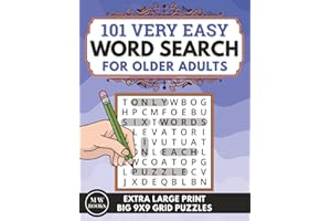 Word Search for Seniors With Dementia in Extra Large Print: 101 Very Easy to Solve Puzzles With Big 9x9 Grids