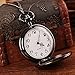 WIOR Classic Smooth Vintage Pocket Watch Sliver Steel Men Watch with 14’’ Chain for Xmas Fathers Day Gift