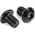 1/4-20 x 1/2" Button Head Socket Cap Bolts Screws, 20Pcs 304 Stainless Steel 18-8, Allen Hex Drive, Black Oxide by SG TZH(with Hex Spanner)