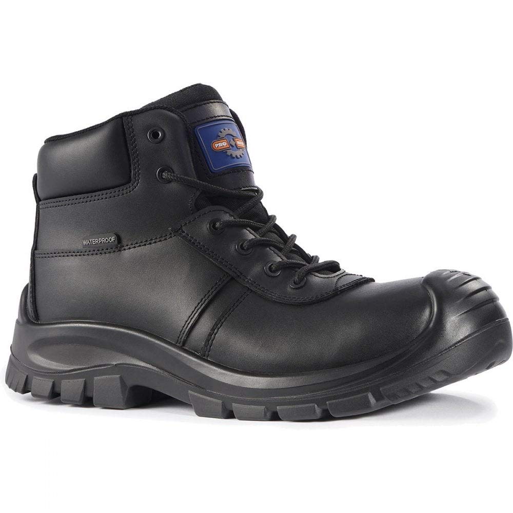 Rock Fall ProMan Baltimore Work & Utility Safety Boots Unisex, Fibreglass Toe Cap Boots, Anti- Slip and Waterproof, Lightweight and Wide Fitting UK 3