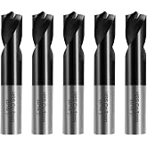 RENYU 5pcs Cobalt Spot Weld Drill Bit Set, 5/16-inch, Titanium Coated | High speed cobalt steel, weld cutter drill bit, weld removal tool, black