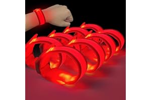 M.best 8pcs LED Light Up Bracelets Glow Flashing Wristbands Glow in The Dark Party Supplies for Wedding, Raves, Concert, Camping,Sporting Events, Party