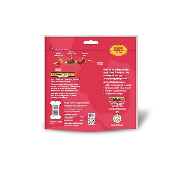 SAVORY PRIME SPC 5-IN-1 KABOBS 12 OZ. CHICKEN, DUCK, AND CHICKEN LIVER WRAPPED RAWHIDE AND PORK HIDE DOG CHEWS
