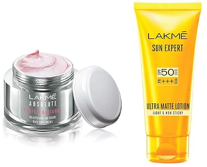 Lakme Perfect Radiance Fairness Day Creme 50 g & Lakme Sun Expert SPF 50 PA+++ Ultra Matte Lotion, 50 ml