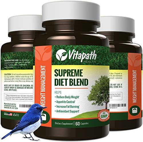 Weight Loss Super Blend Vitamin 1340MG Proprietry Formula, Apetite Control Fat Burner Supplement, Contains Green Tea, Garcinia, Raspberry Ketone, Green Coffee &amp; More, -60 Capsules- By Vitapath