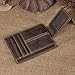 Le'aokuu Genuine Leather Magnet Money Clip Credit Card Case Holder Slim Handy Wallet (Dark Brown 4)