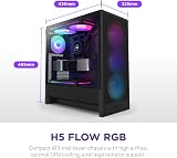 NZXT H5 Flow RGB Compact ATX Mid-Tower Case F360 RGB Core Included view 2