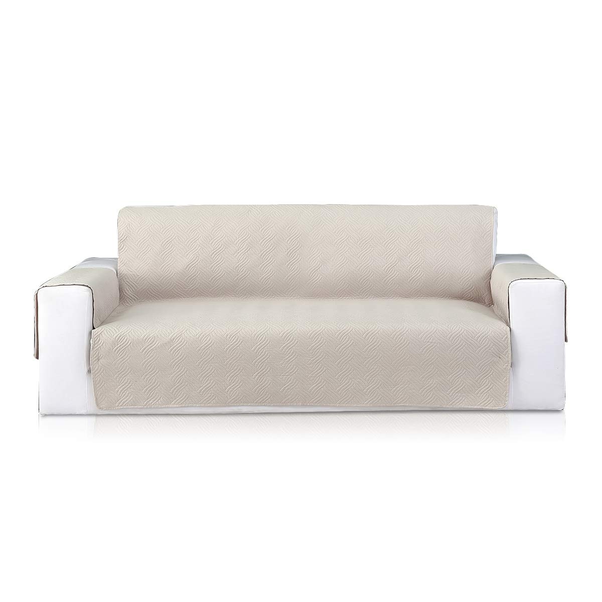 PETCUTE Sofa Cover Sofa Protector Modern Sofa Slipcovers Sofa Throw couch covers Furniture Protector 1 Seater Beige