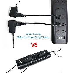 2 Prong Extension Power Cable 1FT, Short Flexible