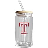 R and R Imports Temple University NCAA 12 oz Can Glass Single