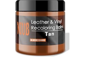 NIUB Leather Recoloring Balm, 8.5oz Tan Leather Color Restorer, Leather Scratch Remover, Leather Restorer for Couches,Furniture,Leather Shoes, Leather Couch Paint, Quick Dry Leather Balm