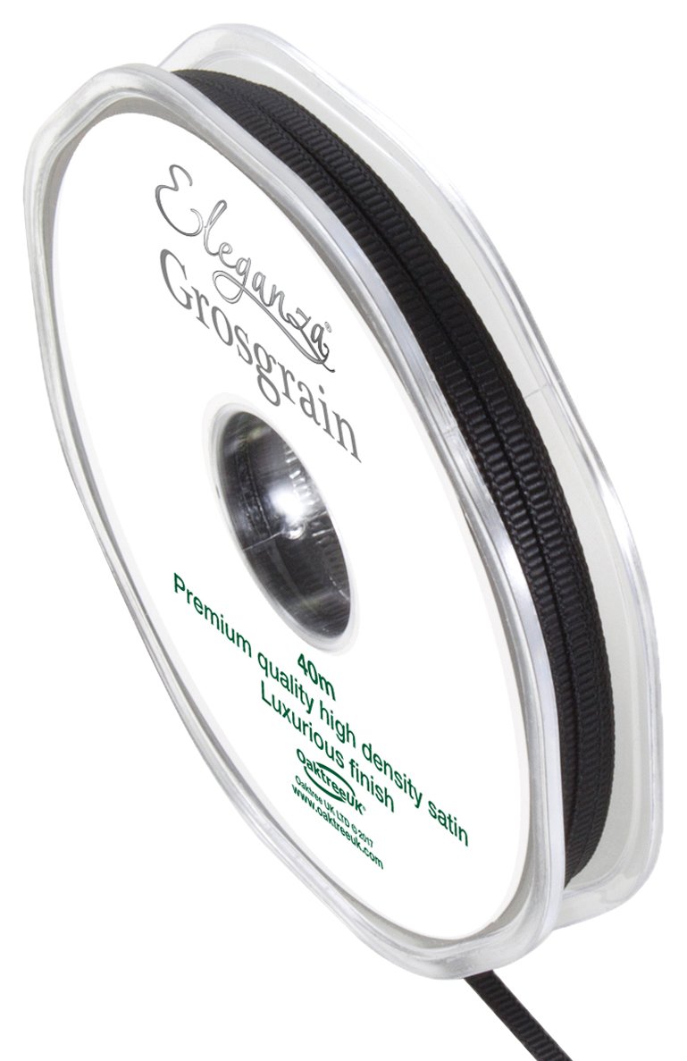 Eleganza Grosgrain Ribbon 3mm x 40m, Polyester, Walnut/Pebble, 70 x 30 x 180 cm