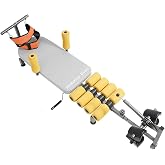 Multifunctional Full Body Traction Bed, Cervical Spine Stretcher Traction Spine Lumbar Massage Traction Table Back Stretch Decompression Machine for Tension Relief &amp; Body Aches Pains, Massage (Grey)